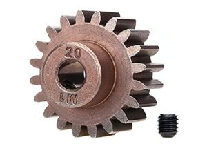 Traxxas 6494X 20T Pinion Gear 1.0 Metric Pitch for 5mm Shaft Compatible with Steel Spur Gears Perfect for 1 RC Wheels