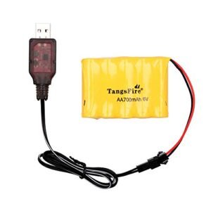 6V 700mAh AA Rechargeable Ni Cd Battery Pack SM 2P Plug for RC Cars Rock Crawlers and Fast Race Vehicles
