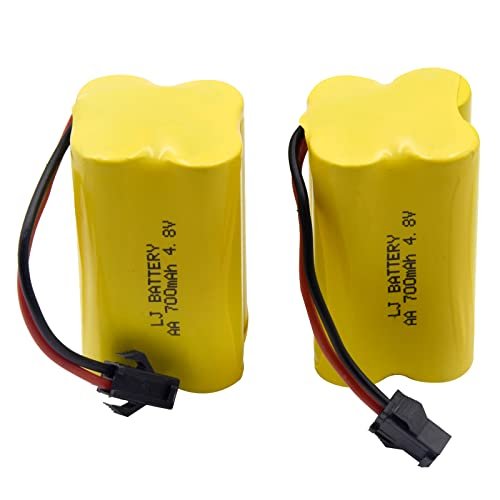 Blomiky 4.8V 700mAH AA NiCd Rechargeable Battery for RC Hydroplane Boat Hulls and RC Vehicles 2 Pack