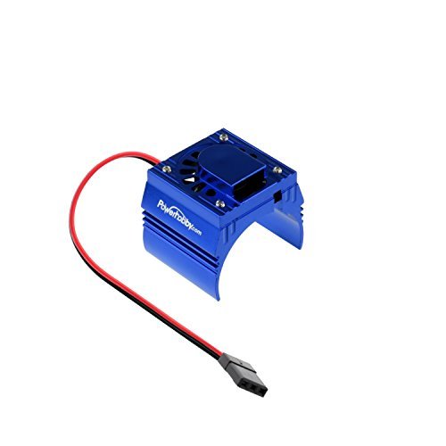 PowerHobby Aluminum Motor Heatsink Cooling Fan Compatible with Tamiya 53689 RC 540 J Motor and Other 1/10 Scale Models