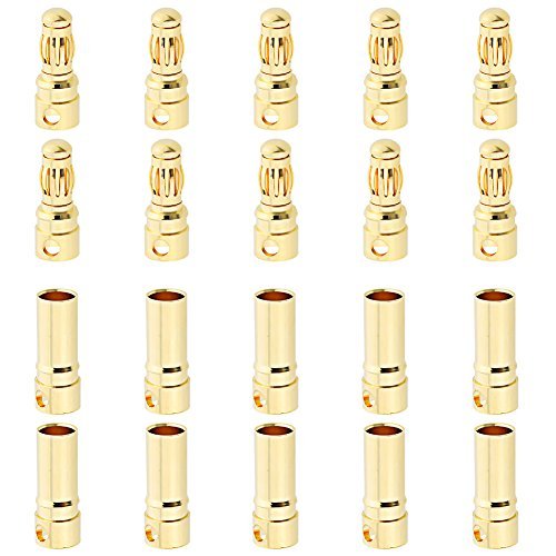 HobbyPark RC BBS Wheels 1/10 3.5mm Gold Bullet Banana Connectors for ESC LIPO Battery Electric Motor Wire Parts
