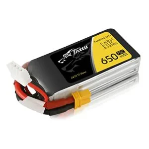 Tattu 9V RC Battery Pack 11.1V 650mAh 75C 3S1P LiPo with XT30 Plug for Drones and Quadcopters