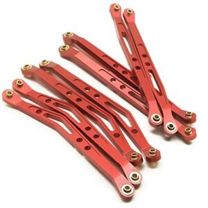 Axial Wraith 90018 8 Pcs Aluminum Linkage Rod Arm Set Upper and Lower Suspension Links for RC Truck and Trailer 1 10 Scale