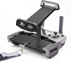 UZOPI Mavic Mini Air Pro Platinum Spark Accessories Tablet Holder Aluminum Adjustable Remote Controller Bracket Mount Extender with Neck Lanyard Strap for Exceed RC Mini Spark Helicopter
