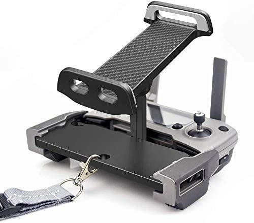 UZOPI Mavic Mini Air Pro Platinum Spark Accessories Tablet Holder Aluminum Adjustable Remote Controller Bracket Mount Extender with Neck Lanyard Strap for Exceed RC Mini Spark Helicopter