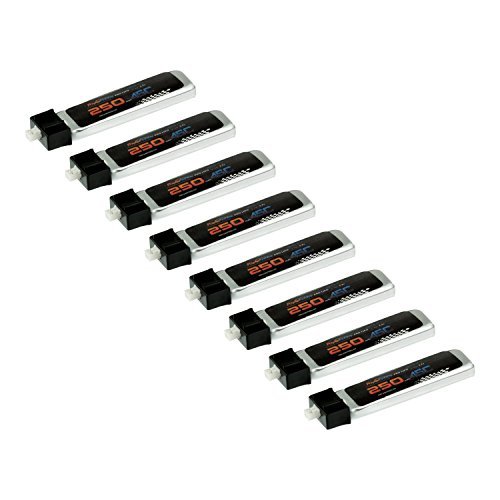 PowerHobby 1s 250mAh 45C 8 Pack Battery for Radian RC Sailplane and Other Mini Drones