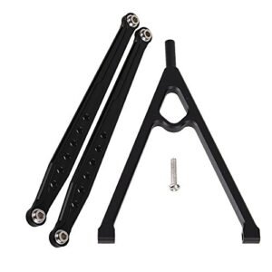 Mxfans Triangular Front Strut and Front Strut Black Replacement Parts Compatible with Force RC Warhawk Parts AXIAL SCX10 RC1 10 Off Road Vehicle 3 Piece Set