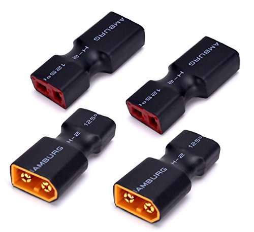 FPVDrone RC Airplane Flying Wires XT60 Male to Female T Plug Connector Adapter 4PCS No Wires Design