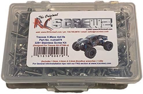 Traxxas X Maxx 8s RC Boat Body Kit Stainless Steel Screw Kit 325 Plus Pieces