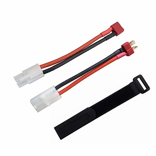 ShareGoo Adapter for Big RC Dump Trucks Tamiya to T Plug Cable Connector with Battery Strap