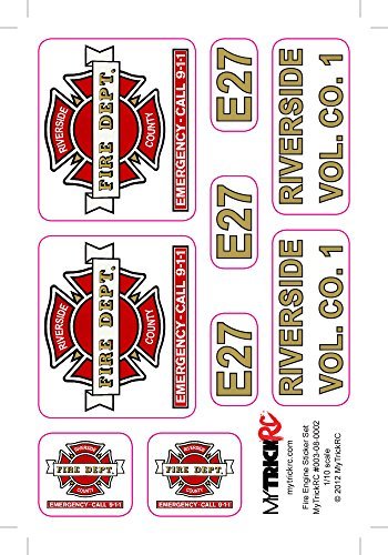 MyTrickRC MYK ST2 1 10th Scale Fire Truck Decal Set for Model Enthusiasts