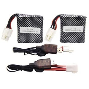 Blomiky 2 Pack EL6P 9.6V 800mAh Liion Battery for S911 Foxx RC Truck and 112 Scale Remote Control Cars