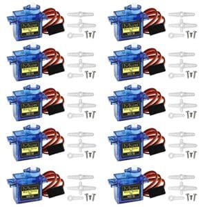 Miuzei Sg90 9g Micro Servo Motor Kit 10 Pack for RC Airplane Robot and Arduino Projects