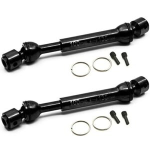 2 Pcs Steel Drive Shafts 100MM to 135MM for 1 10 Axial Wraith SCX10 Dingo D90 RC Crawler Car Compatible with Ama RC Plans