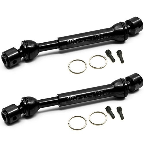 2 Pcs Steel Drive Shafts 100MM to 135MM for 1/10 Axial Wraith SCX10 Dingo D90 RC Crawler Car Compatible with Ama RC Plans