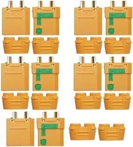 Youme 5Pairs Anti-Spark XT90S XT90-S XT90 Connector Male Female Connector for RC Quadcopter Brushless Motor FPV Drone Battery and More