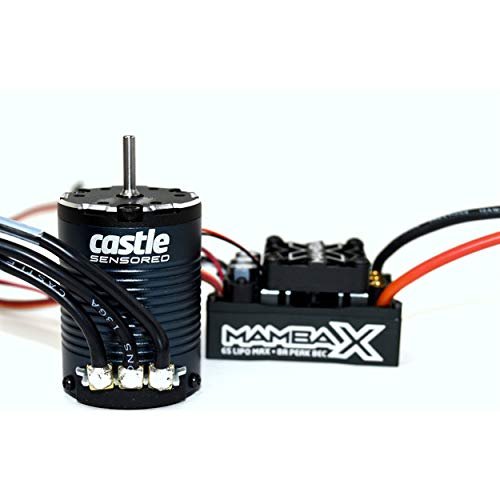 Mamba X Sensored 25.2V WP ESC and 1406 2850KV Combo for Flash and Dash RC Cars by CASTLE