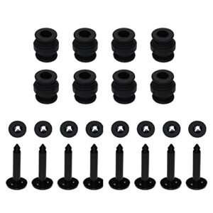 SAMLOO 8pcs Rubber Damper Shock Absorbers Balls and Anti Drop Securing Pins Compatible with DJI Phantom 1 Quadcopter with GoPro Mount Anti Vibration Black