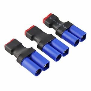 OliYin 3pcs Male EC5 to Female T Plug Losi Connector Adapter for Brushless Lipo Charger