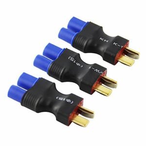 OliYin 3pcs Male T-Plug to Female EC3 Losi Connector Adapter for Brushless Lipo(Pack of 3)
