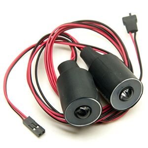 QUE T 22mm 2 LEDs Angel Eyes Demon Eyes RC Chase Light for 1 10 RC Model Crawler Cars Purple Yellow