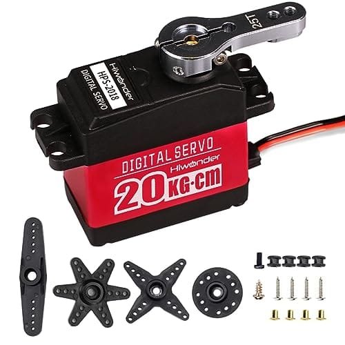HPS 2018MG 20KG High Torque Waterproof Full Metal Gear Digital Steering Servo for RC Car Robot DIY with 25T Servo Horn