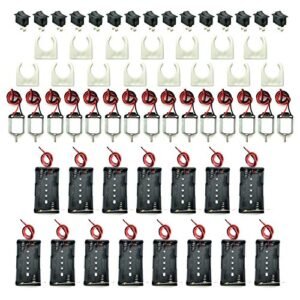EUDAX 15set Rectangular DC Motor Kit for World Tech Toys Mega Rig Electric RC Semi Trailer Truck DIY Projects 1.5 3V 24000RPM