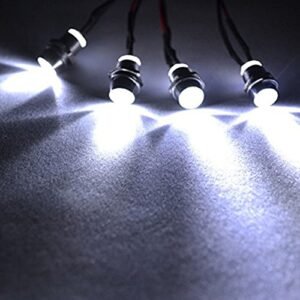 ShareGoo 4Leds LED Light Headlights Taillight Kit for RC Truck 1/12 Scale Models Compatible with Traxxas HSP Tamiya Redcat RC4WD Axial SCX10