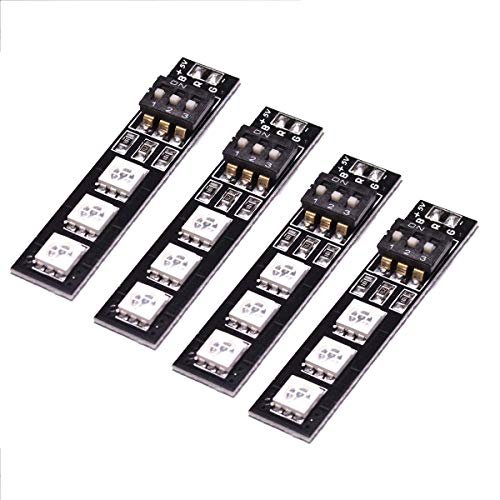 Share Goo 4Pack 7 Colors 12V 5050 RGB LED Strip Light for RC F450 Truck Quadcopter DIY