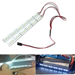 ShareGoo 24 LEDs Chassis Light Aluminum RC LED Strip for 1/10 RC Car Rolling Chassis 6V White