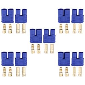HobbyPark 5 Sets EC3 Connector 3.5mm Gold Bullet Banana Plug for Little Tikes RC Wheels DIY Projects
