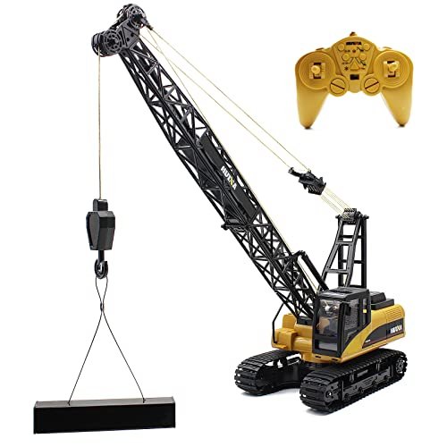 Fistone 1 14 Scale RC Crane Truck Die Cast Model with Remote Control for Construction Toy Enthusiasts