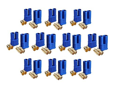 Fastlane RC Grants Pass EC8 Connector with 8mm Gold Bullet Plug Male Female Banana Plug Connector for RC ESC Motor LIPO Battery 10 Pairs