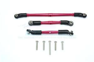 GPM Aluminum Front Adjustable Steering and Suspension Link 3Pcs Set for Traxxas TRX4 Defender RC Trail Truck Build