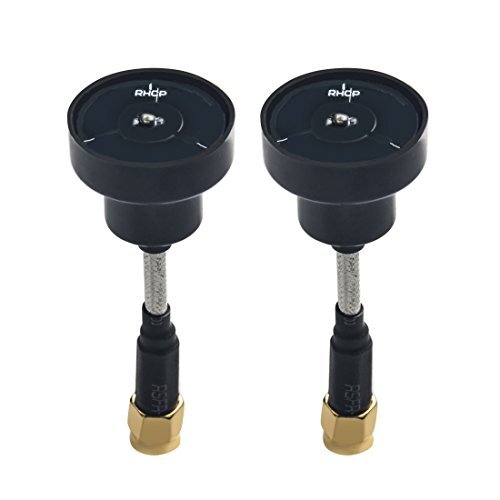 Wolfwhoop PC11 2pcs 5.8GHz 5dBi RHCP Omnidirectional Pagoda Antenna for RC FPV Submarine SMA Male Black