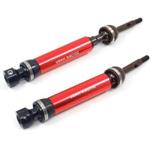 Yeah Racing HD Tool Steel Rear Universal Drive Shafts for Traxxas 1/10 Slash Stampede 4X4 Red TRSL015RRD