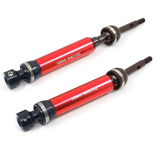 Yeah Racing HD Tool Steel Rear Universal Drive Shafts for Traxxas 1/10 Slash Stampede 4X4 Red TRSL015RRD