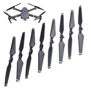 CamKix Propellers for DJI Mavic Pro 2 Sets 8 Blades Black Quick Release Foldable Wings RC Flight Simulator Essential Accessory