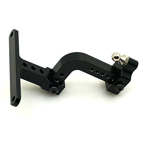 G172 RC Car Aluminum Adjustable Drop Hitch Receiver for 1/10 Axial SCX10 Model Crawler Black