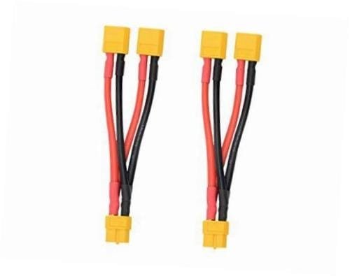 FLY RC XT60 Parallel Battery Connector Cable Extension Y Splitter for DJI Phantom RC Mode Helicopter Quadcopter 2 Pack
