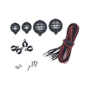 HOBBYMARKING 4Pcs RC Crawler LED Light Cup 18mm 12mm LED Lamp Kits for 1/10 1/8 RC Pulling Truck Kits