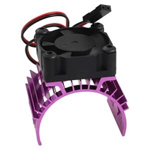 Purple Alloy Heat Sink with 5V Cooling Fan for Sand Buggy RC Car 540 550 3650 Size Brushless Motor