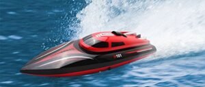 FMT H101 2.4G Remote Controlled 17 Inch Oversize 25KMH 180 Degree Flip High Speed Electric RC Racing Boat Perfect for rc boat lakes near me