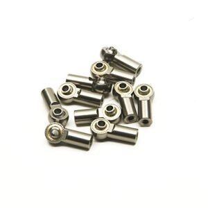 10Pcs M3 Aluminum Ball Head Holder Link Rod Ends Joint Linkage for 1/10 RC Axial SCX10 F350 RC Body D90 Crawler Accessories Titanium