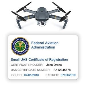 FAA Registration RC Planes ID Card for Hobbyist Pilots Custom PVC Durable Wallet Sized