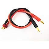 WST T Plug T Connector to 4mm Banana Plug Battery RC Balance Charge Cable Lead Adapter Connector (30CM / 12AWG)