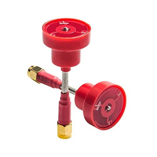 Wolfwhoop R1 5.8GHz 5dBi RHCP Omnidirectional Pagoda Antenna 2 Pack for RC Jet FPV Drones SMA Male Red