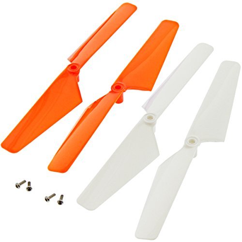 Traxxas LaTrax Alias Quadcopter RC Rotor Blades Set Orange and White with Screws