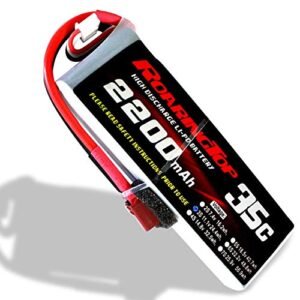 RoaringTop LiPo Battery Pack 35C 2200mAh 3S 11.1V with T Plug for RC Truck Bodies Dodge and Other RC Vehicles