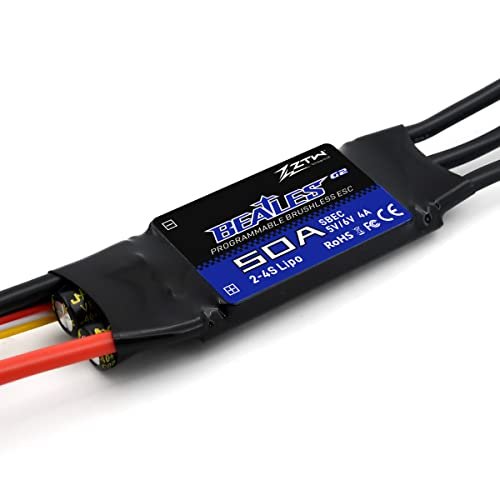 ZTW Beatles G2 Series 50A Brushless ESC with 4A 5V 6V SBEC for RC Airplane News Enthusiasts 4S 6S